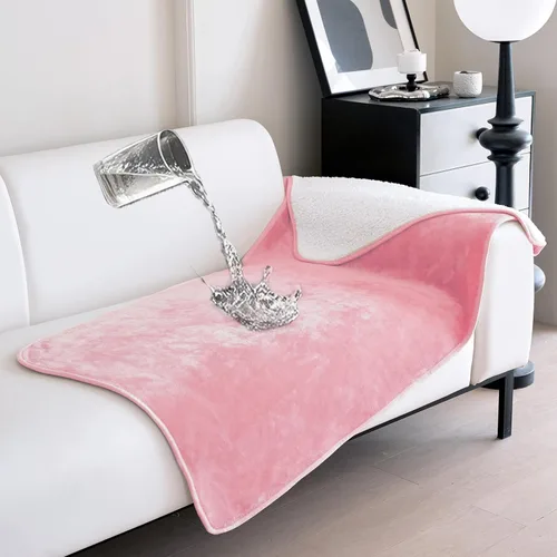 Miniatura 14 de gogobunny Manta de cama impermeable, manta reversible de forro polar Sherpa para perro, cachorro y gato, funda de muebles que protege la cama
