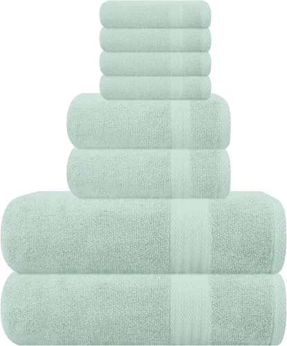 Miniatura 83 de GLAMBURG - Juego de 12 toallas faciales ultrasuaves de 13 x 13 pulgadas, 100% algodón, duraderas y altamente absorbentes, ideales para baño, cocina