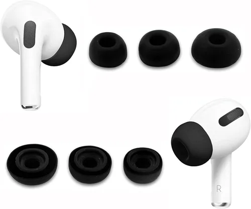 ALXCD 3 pares de almohadillas compatibles con AirPods Pro y auriculares de 2ª generación, S/M/L, 3 tamaños de silicona para auriculares de repuesto,