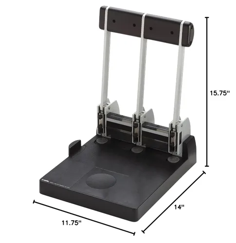 Miniatura 4 de Carl, Heavy Duty 2 agujeros, perforadora de papel de 100 hojas, azul, gris