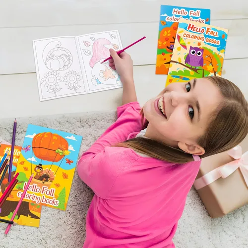 Miniatura 2 de 90shine 24 libros para colorear de otoño para niños, recuerdos de fiesta a granel para bolsas de regalos de 2-4, 3-5, 4-8 años