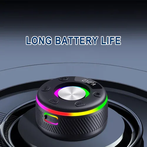 Miniatura 6 de Parlante Bluetooth, Parlante de Ducha, Parlantes Portátiles Impermeables IP7 Bluetooth 5.4 con Sonido HD, Luz RGB/Pantalla LED/Llamada Manos