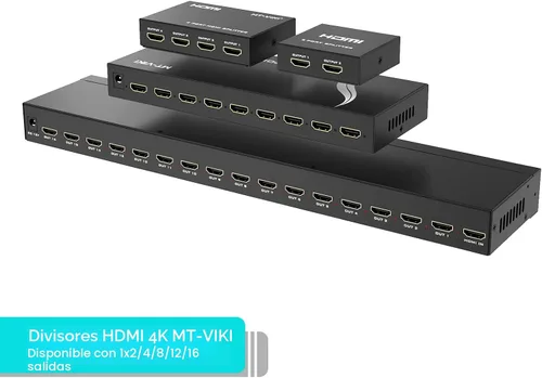 Miniatura 2 de MT-ViKI Divisor HDMI 1 en 4 Salida, Divisor HDMI de 1x4 con Alimentación 4 Puertos con Adaptador de CA, Distribuidor Full HD 3D 4Kx2K@30Hz para PS4