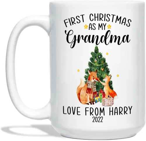 Miniatura 8 de Taza de fotos de bebé Navidad 2022, taza personalizada para la primera Navidad del bebé, regalo personalizado para recién nacido, taza de café