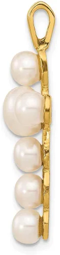 Miniatura 2 de XP5296 - Colgante de perlas cultivadas de agua dulce de 14 K de 4 a 0.236in, Metal, no conocido