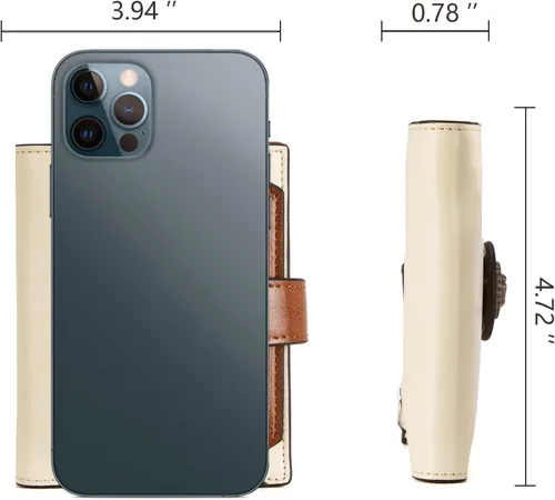 Miniatura 3 de BROMEN Billeteras pequeñas para mujer, con bloqueo RFID, de cuero, plegable, con cremallera, bolsillo para monedas, tarjetero con ventanas