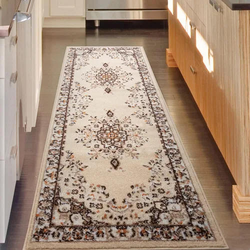 Miniatura 12 de Antep Rugs - Alfombra oriental tradicional de 2 x 3 con medallón para interiores Siesta (azul marino, 2 pies x 3 pies)