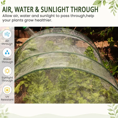 Miniatura 5 de Red con barandilla contra mosquitos, insectos y pájaros, malla para jardín protege plantas, frutas y flores, 15 pies
