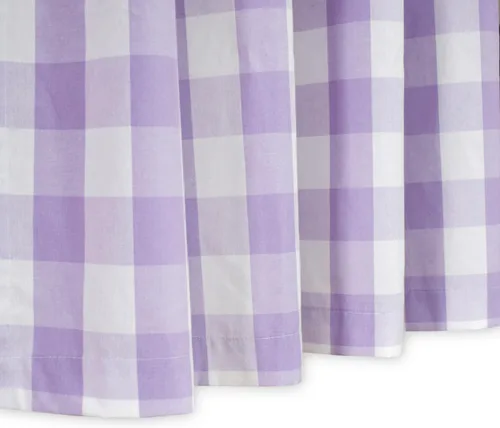 Miniatura 138 de Cenefas de cortina para ventana de 16 pulgadas de largo, 2 paneles de cuadros búfalo, cortinas pequeñas con bolsillo para barra, estilo clásico