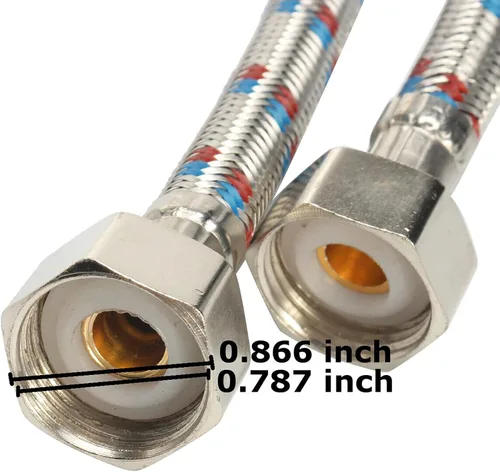 Miniatura 5 de Reemplazo de grifo de champú de salón, tazón de champú profesional, manguera de champú caliente y fría para grifo de fregadero, manguera