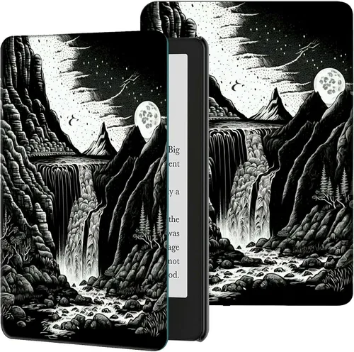 Miniatura 22 de Funda para Kindle de 6 pulgadas (11.ª generación, versión 2024/2022) delgada de piel sintética, ajustable, multiángulo, Smart Shell con función