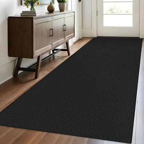 Miniatura 174 de EARTHALL Alfombra de pasillo 3x14 pies, alfombras lavables extra largas para pasillos, tejidas, antideslizante, alfombra trenzada para entrada