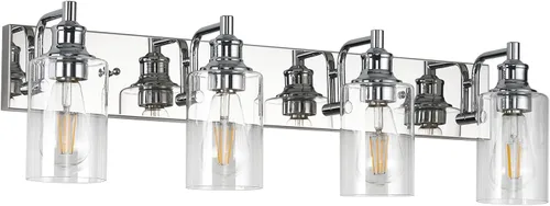Miniatura 9 de Lámparas de baño de 3 luces, modernas luces de tocador negras para accesorios de iluminación de baño, accesorios de iluminación sobre espejo