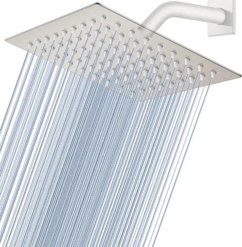 Miniatura 28 de Midanya Cabezal de ducha de lluvia, cabezal de ducha de lluvia grande de acero inoxidable de alta presión, cabezal de ducha cuadrado de cascada