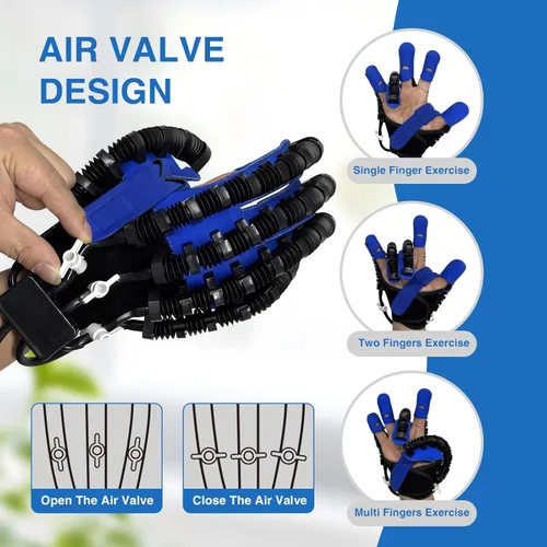 Miniatura 4 de Equipo de rehabilitación de manos, Guantes de terapia para dispositivo de recuperación de mano de accidente cerebrovascular, Guante