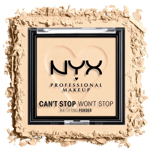 Miniatura 10 de NYX Professional Makeup Can't Stop Won't Stop - Polvo compacto matificante (claro)
