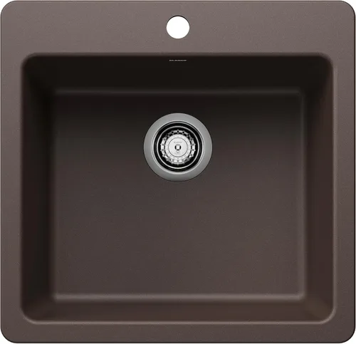 Miniatura 7 de BLANCO 443227 Liven SILGRANIT - Fregadero de cocina de 21 pulgadas con un solo tazón, color antracita