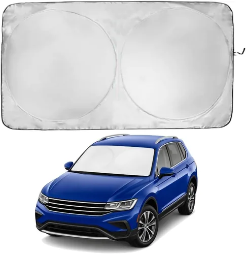 Miniatura 153 de Kinder Fluff Parasol para parabrisas Protección solar reflectante patentada para automóvil, certificado 99% de bloqueo UVR, interior fresco