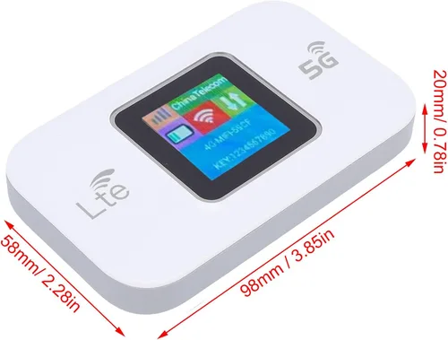 Miniatura 7 de Enrutador de punto de acceso móvil 5G, 300Mbps de alta velocidad LTE WiFi portátil con cifrado WPA WPA2, para viajes al aire libre Europa, Asia