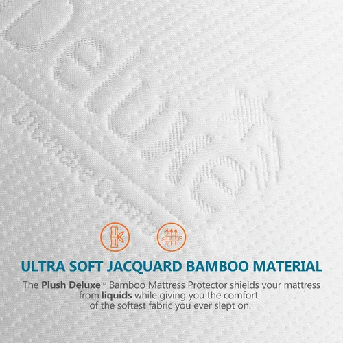 Miniatura 2 de Protector de colchón para cuna PlushDeluxe Bamboo.
