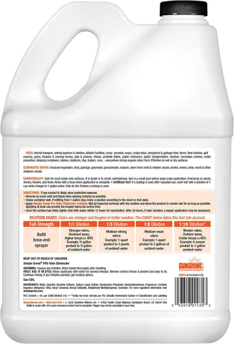 Miniatura 9 de Simple Green Eliminador de olores profesional para exteriores, repuesto de 1 galón, limpiador enzimático de grado profesional y comercial, ideal