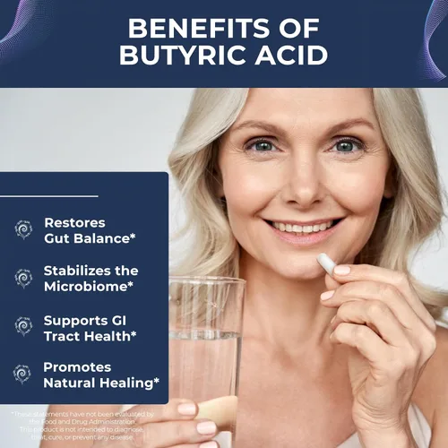 Miniatura 5 de Tesseract Medical Research Ultra Gut and Immune Health Combo, suplemento de salud intestinal complejo de ácido butírico (120 cápsulas) y quercetina
