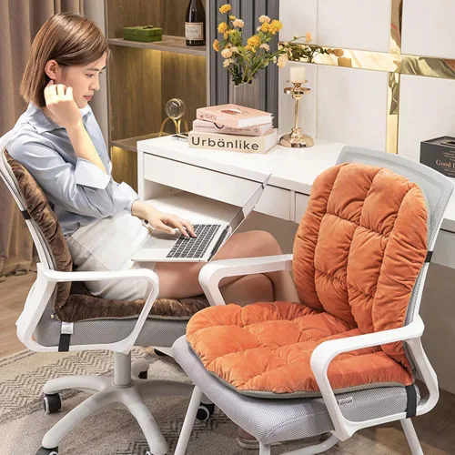 Miniatura 6 de Cojín para Silla de Escritorio Antideslizante Cojín de Asiento Mecedora Almohadilla para Silla de Oficina Cojín de Asiento de Dormitorio con Soporte