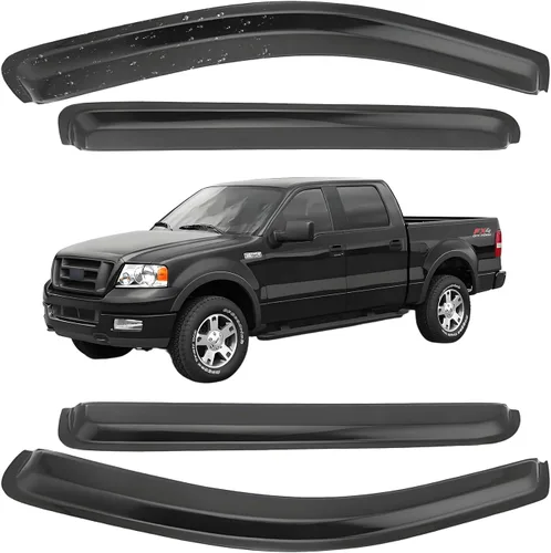 Miniatura 99 de Viseras para ventanas para Mazda 3 Sedán 4 puertas 2004 2005 2006 2007 2008 2009 estilo JDM Mugen, deflector de viento, protector solar y de lluvia