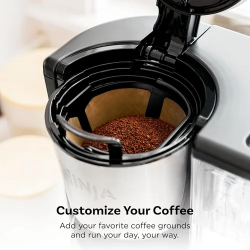 Miniatura 11 de Ninja Fresh Brew™ Cafetera de goteo Jarra de vidrio programable de 14 tazas, preparación clásica y rica, depósito de agua removible de 70 oz