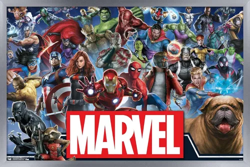 Miniatura 11 de Trends International Marvel Comics - Póster de pared de héroes del universo Marvel, 14.725 x 22.375 pulgadas, versión enmarcada de madera de granero