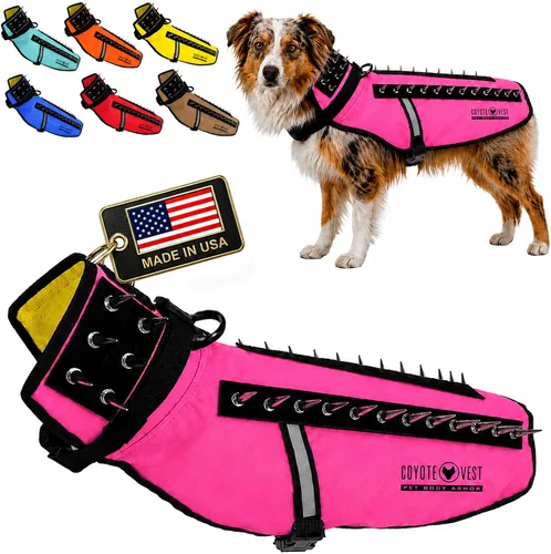 Miniatura 16 de CoyoteVest Chaleco Protector de Arnés para Perro, Accesorios Reflectantes para Perro con Picos para Proteger a tu Mascota de Ataques de Rapaces