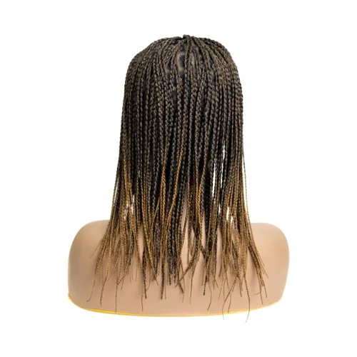 Miniatura 24 de PIB Peluca de encaje completo individual de 12 pulgadas, diseño de Passion Twist con raya cuadrada, pelucas trenzadas sin nudos para mujeres negras