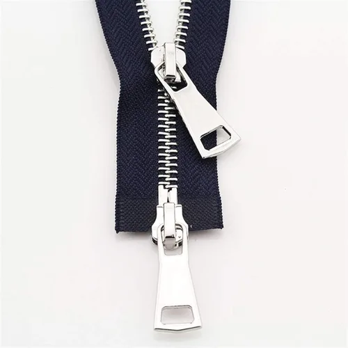 Miniatura 12 de Cierre de tela 5# cremalleras metálicas, herramientas de costura de bricolaje, chaqueta de plumón, reparación de ropa, reparación a medida, Marrón