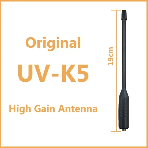 Miniatura 2 de UVK5 Antena original de doble banda de alta ganancia SM-Hembra Antena 144/430MHz 19cm/7.48inch para UV-K5 Radio de mano GMRS Radio Jamón (10 piezas)