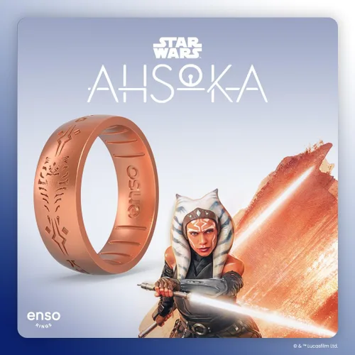 Miniatura 2 de Enso Rings Anillo de boda de silicona – Diseños grabados de Star Wars – Ajuste cómodo – Hecho en Estados Unidos – Ideal para uso activo