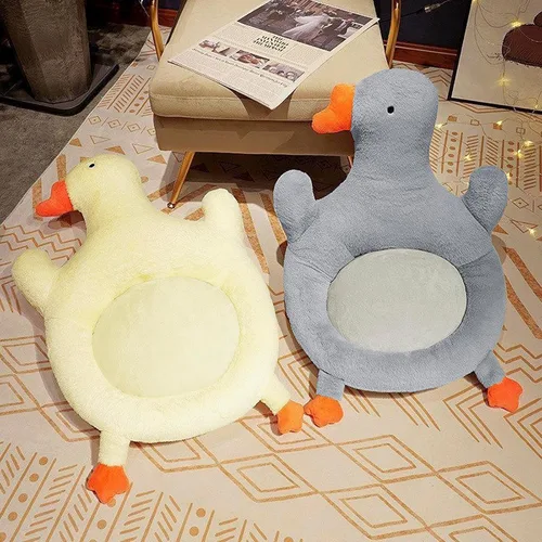 Miniatura 6 de Cojín de asiento de sillón de dibujos animados suave y acogedor cojín de felpa para silla de juegos, cojín de asiento cómodo de ganso, almohadilla
