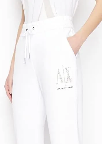 Miniatura 5 de Armani Exchange Womens Drawstring Logo Studs Terry Jogger Pant