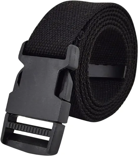 Miniatura 23 de AIBEARTY Cinturón de lona con hebilla ajustable, cintura larga para mujeres, hombres, adolescentes