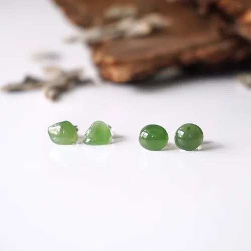 Miniatura 48 de Pendientes de tuerca de cristal de piedra natal aleternativa para mujer y hombre
