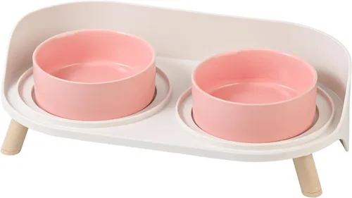 Miniatura 13 de Juego de Cuencos Elevados de Cerámica para Gatos - Platos Dobles Elevados para Alimentos y Agua - Base Antideslizante y Resistente a Salpicaduras