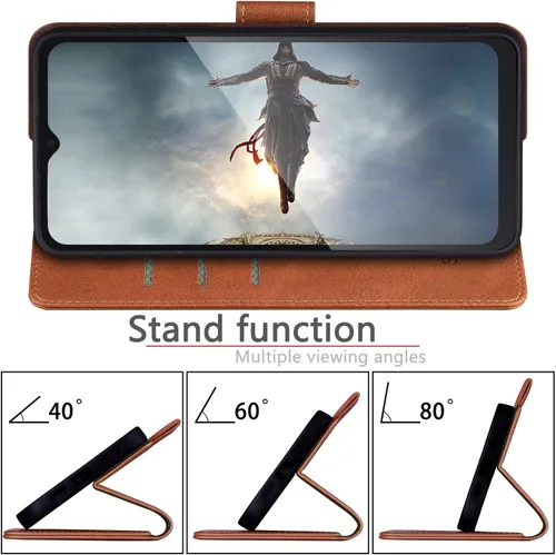 Miniatura 5 de SUANPOT Funda tipo cartera para Samsung Galaxy A13 5G con bloqueo RFID, tarjetero de crédito, funda protectora de piel sintética con tapa