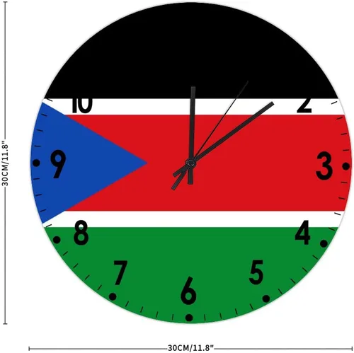 Miniatura 457 de Cheyan Reloj de pared con bandera de Canadá de 12 pulgadas, silencioso, sin tictac, de PVC, funciona con pilas, reloj redondo decorativo, regalo