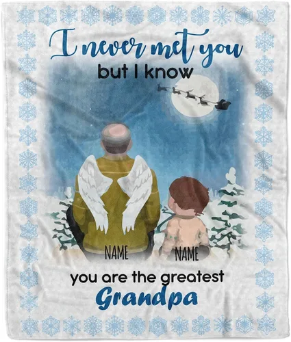 Miniatura 47 de Manta personalizada con foto de condolencias en memoria de un ser querido, regalo de recuerdo para la abuela perdida, manta conmemorativa Manta