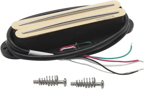 Miniatura 9 de OriPure Pastillas de doble carril caliente Alnico5 Humbucker de un solo tamaño de bobina 15-16K Fit ST/SQ Style Guitarra eléctrica, color negro
