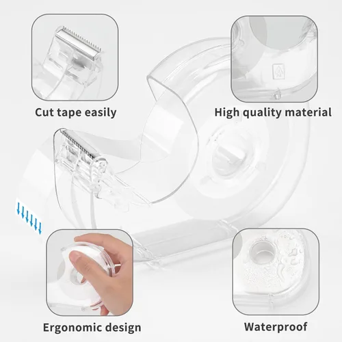 Miniatura 8 de OWLKELA 8 Pack Clear Tapes and Refillable Dispensers, 0.7" x 28 yds per roll, Transparent Tape Refills, Office Tape with Dispenser for Home, School