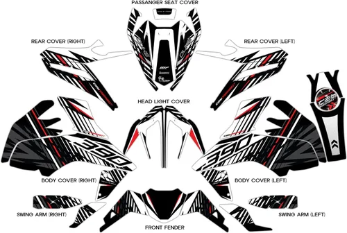 Miniatura 3 de Nuevo Kit gráfico para ktm 390 250 125 duke Graphic Decal Kit (FP-W) (125, Mate)