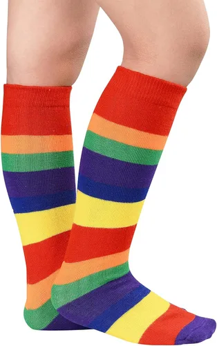 Miniatura 2 de American Trends Calcetines deportivos para niños, calcetines de fútbol a rayas hasta la rodilla, calcetines de fútbol de béisbol y sóftbol