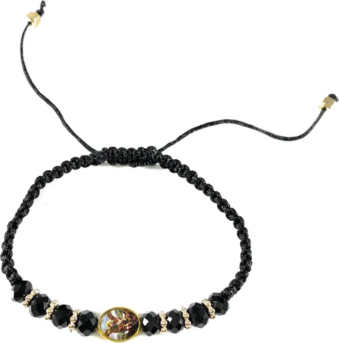 Miniatura 3 de San Miguel Arcángel Rojo con oro Pulsera ajustable Roja Ajustable De San Miguel Arcangel Con Tono Dorado (SM4)