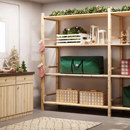 Miniatura 3 de SONGMICS Bolsa de almacenamiento para árbol de Navidad, contenedor de almacenamiento para árbol de festividades, hasta 7.5 pies, bolsa para soporte