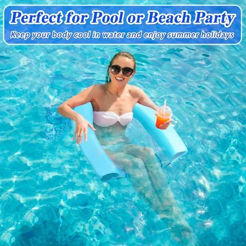 Miniatura 5 de Paquete de 2 sillas flotantes de malla para adultos, silla flotante de piscina, flotadores para accesorios de piscina y juguetes acuáticos